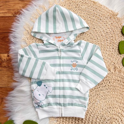 Conj. Jaqueta Baby Dog com capuz e Calça de Moletom - Verde